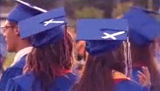 Crosses on graduation caps